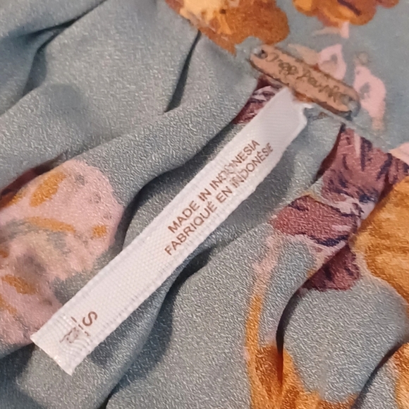 Free People So Fine Floral Bloomcore Sz S Sheer Layered Tunic Top - Picture 11 of 12